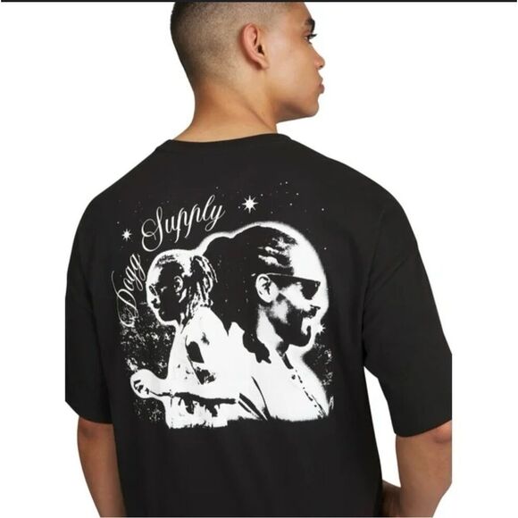 Snoop Dog Dogg Supply Black and White Embroidered T Shirt Size Large - Picture 1 of 7